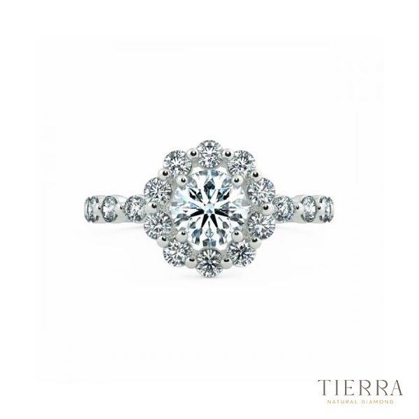 Nhẫn cầu hôn đẹp Halo rực rỡ và tỏa sáng